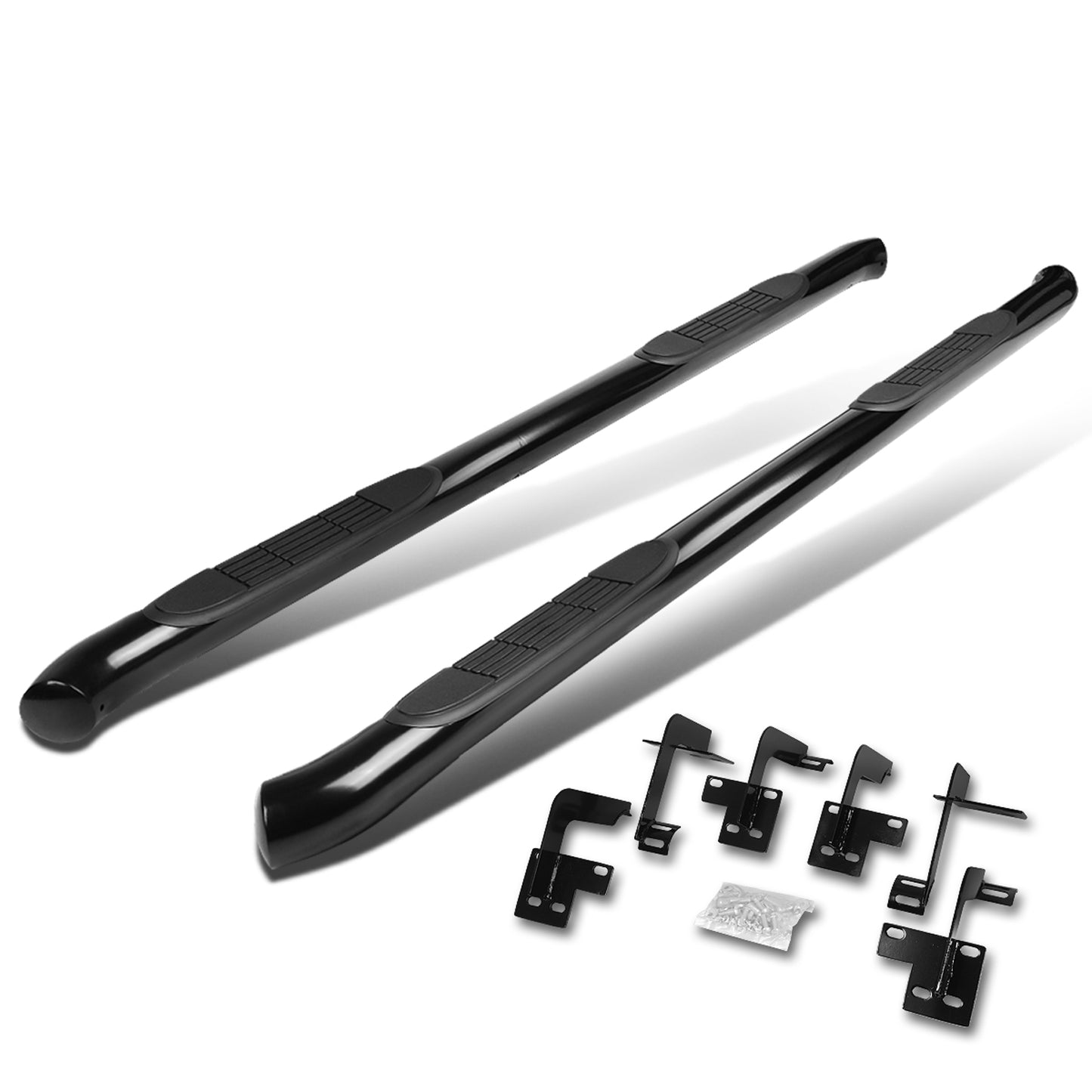 ESTRIBOS 3" - ROUND - STRAIGHT - 19-20 DODGE RAM 1500 - EXTENDED CAB - BLACK