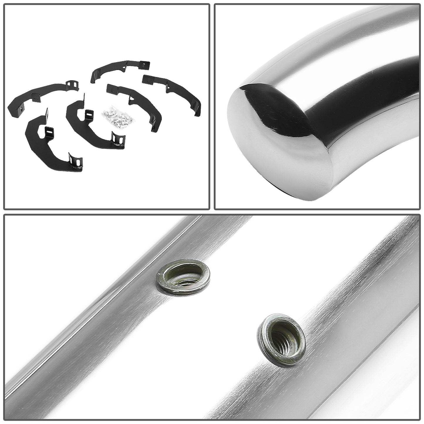 ESTRIBOS 3" - 45 DEG - 19-20 CHEVY SILVERADO 1500, GMC SIERRA 1500 / 2020 CHEVY SILVERADO 2500HD, SILVERADO 3500HD, GMC SIERRA 2500HD, SIERRA 3500HD - EXTENDED CAB - SILVER