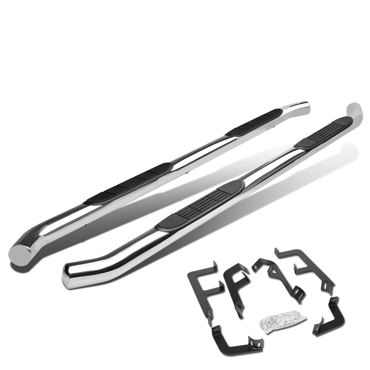 ESTRIBOS 3" - ROUND - STRAIGHT - 19-20 TOYOTA RAV4 - SILVER
