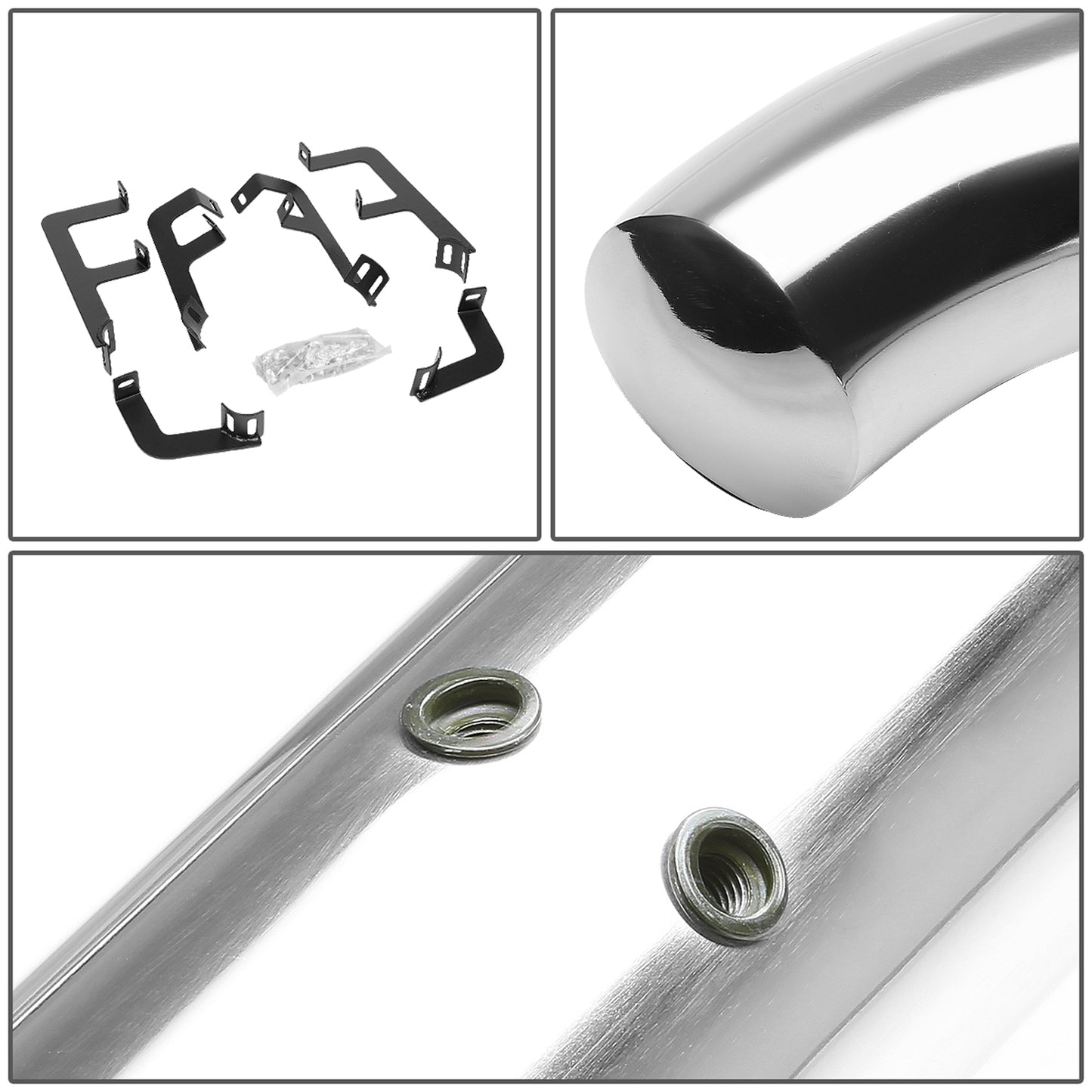 ESTRIBOS 3" - ROUND - STRAIGHT - 19-20 TOYOTA RAV4 - SILVER