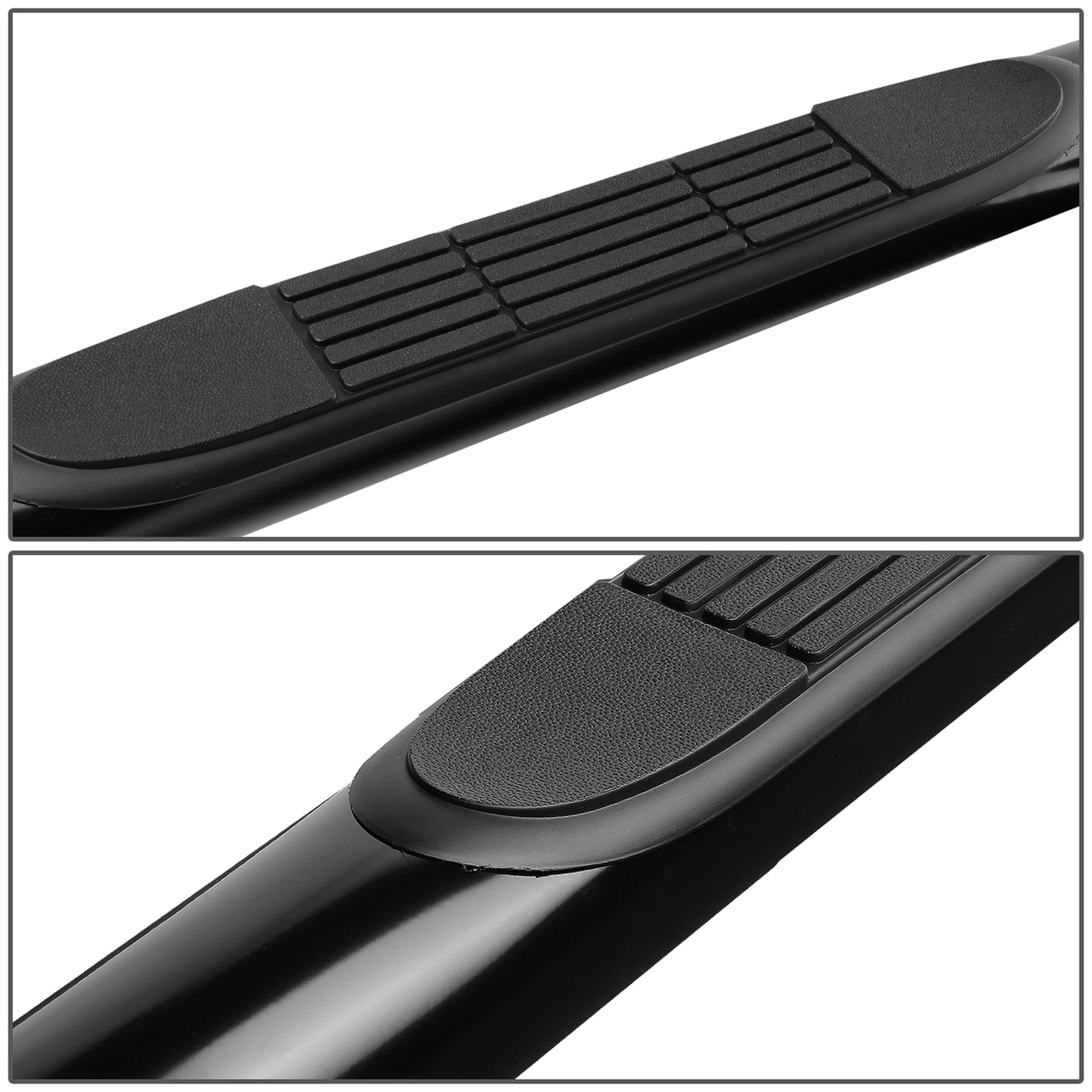ESTRIBOS 3" - ROUND - 90 DEG - 19-20 CHEVY SILVERADO - REGULAR CAB - BLACK
