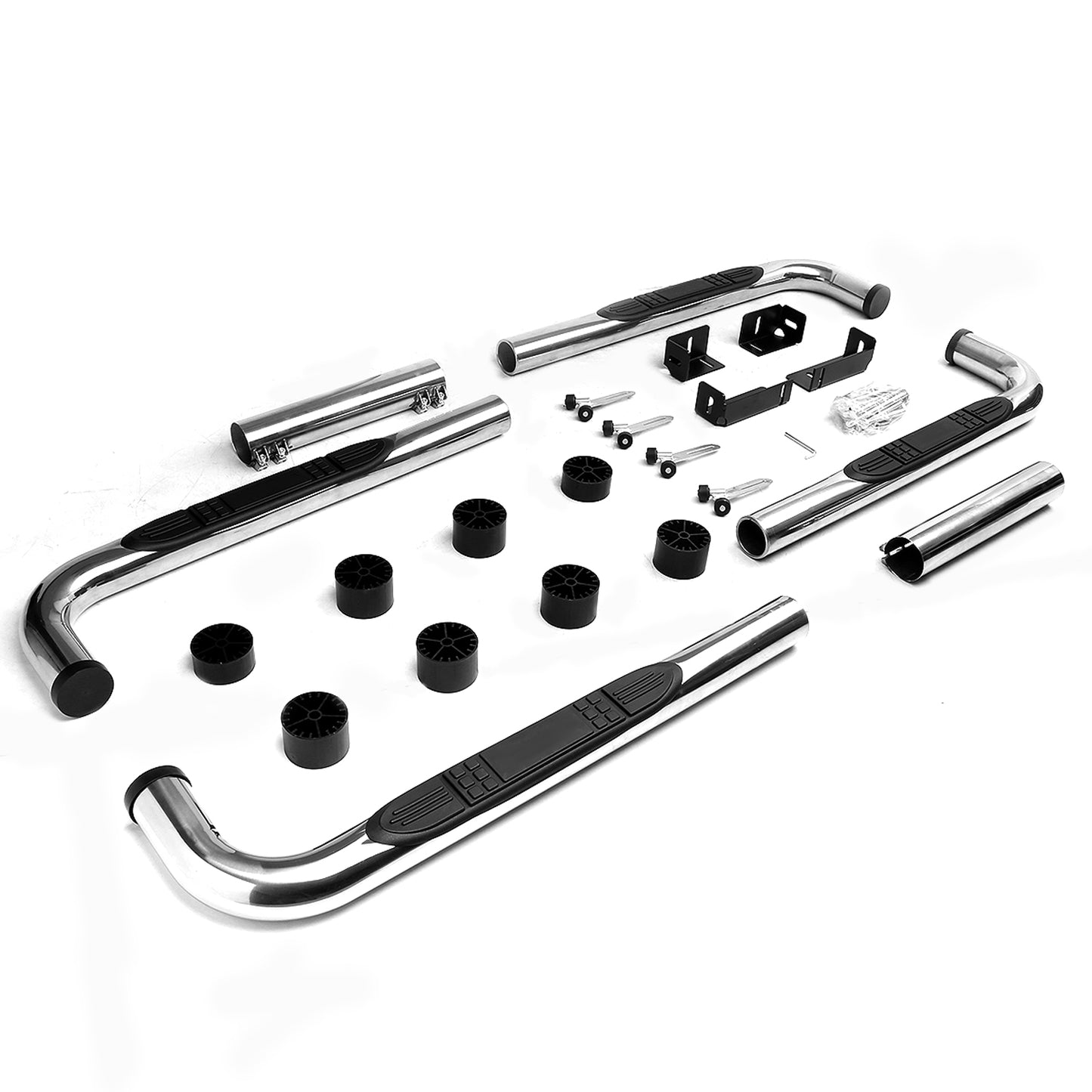 ESTRIBOS 3" - ROUND - 90 DEG - UNIVERSAL - SILVER