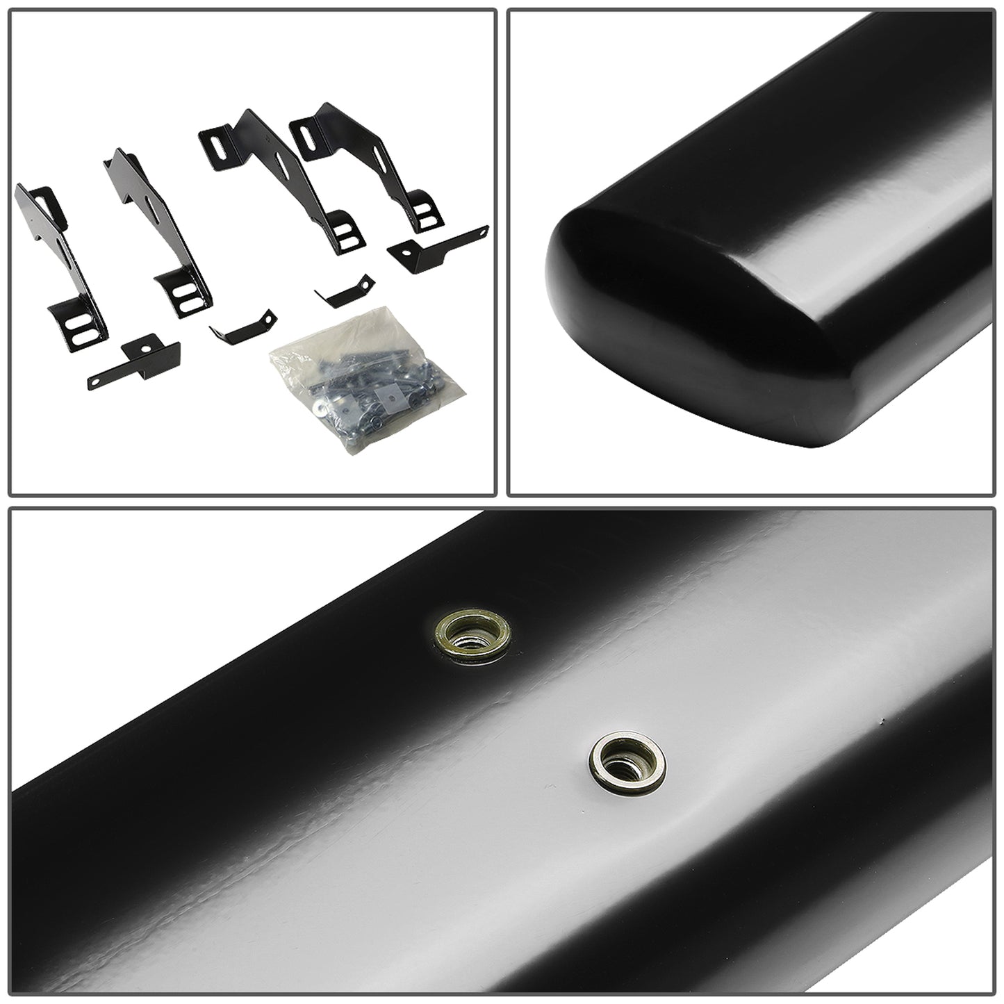 ESTRIBOS 4" - OVAL - STRAIGHT - 88-99 CHEVY C/K PICK-UP - EXTENDED CAB - BLACK