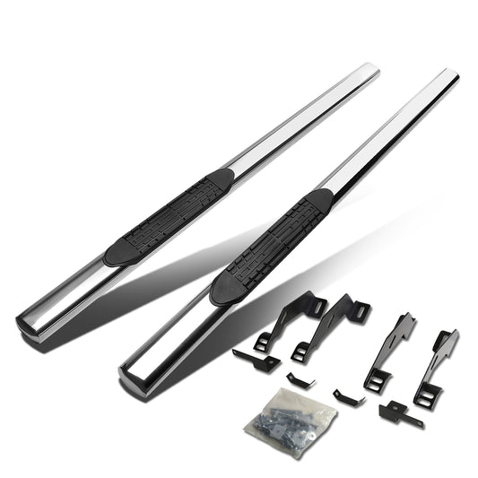 ESTRIBOS 4" - OVAL - STRAIGHT - 88-99 CHEVY C/K PICK-UP - EXTENDED CAB - SILVER