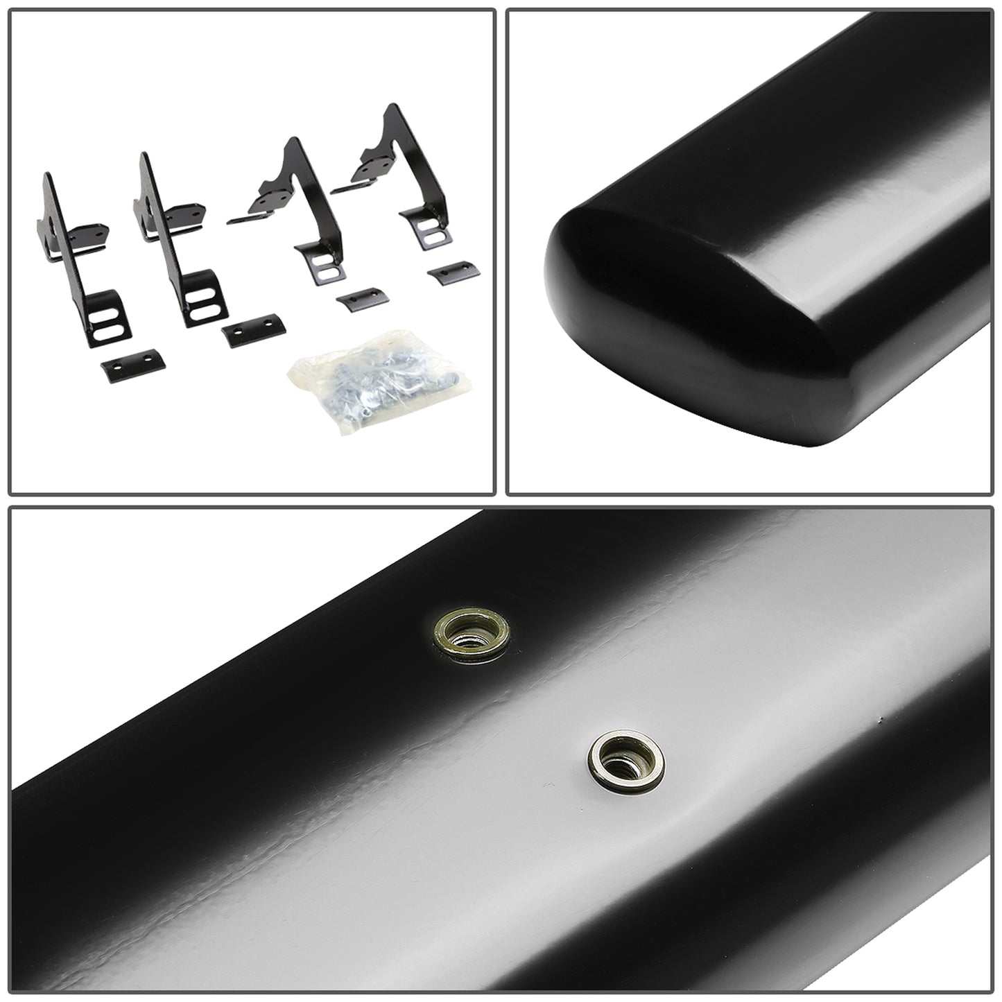 ESTRIBOS 4" - OVAL - STRAIGHT - 04-12 CHEVY COLORADO, GMC CANYON - REGULAR CAB - BLACK