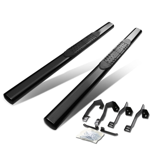 ESTRIBOS 4" - OVAL - STRAIGHT - 02-08 DODGE RAM 1500 / 03-09 DODGE RAM 2500, 3500 - REGULAR CAB - BLACK