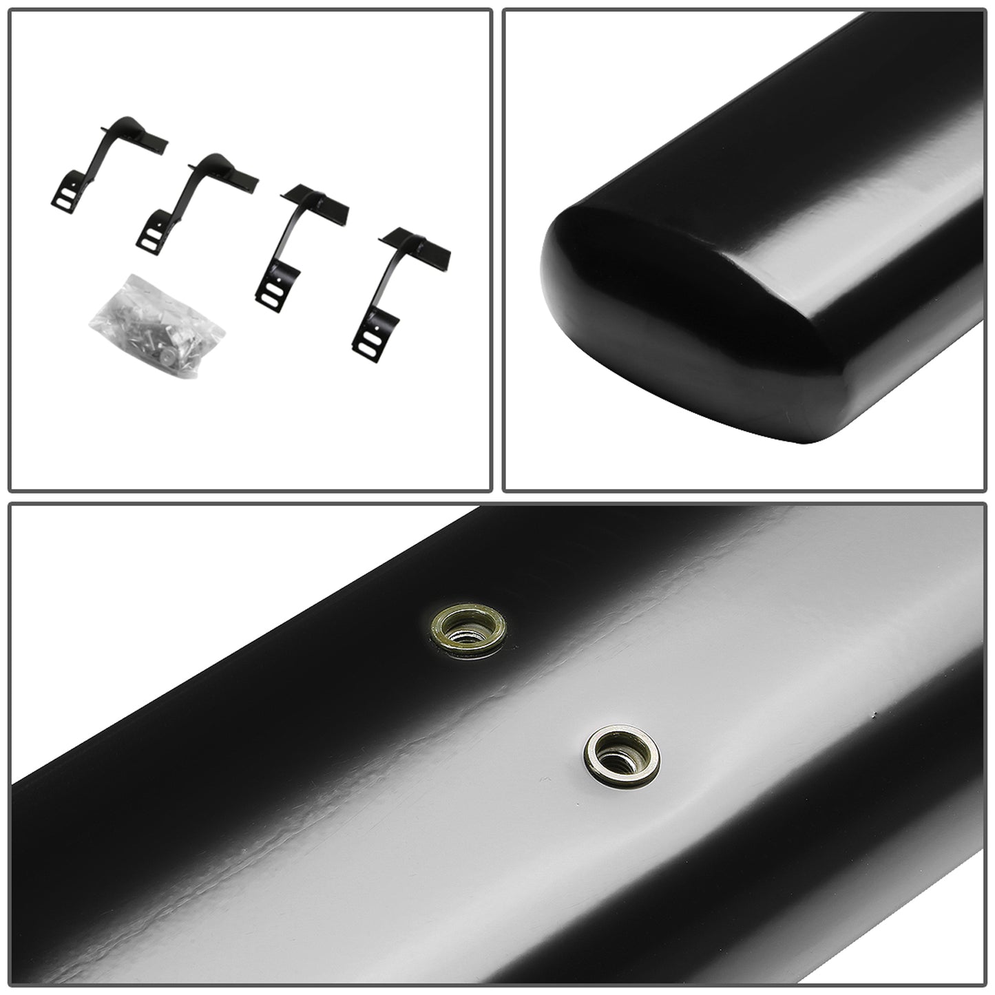 ESTRIBOS 4" - OVAL - STRAIGHT - 15-18 FORD F-150 - EXTENDED CAB - BLACK