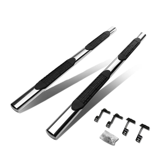 ESTRIBOS 4" - OVAL - STRAIGHT - 15-18 FORD F-150 - EXTENDED CAB - SILVER