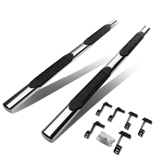 ESTRIBOS 4" - OVAL - STRAIGHT - 15-18 FORD F-150 - CREW CAB - SILVER