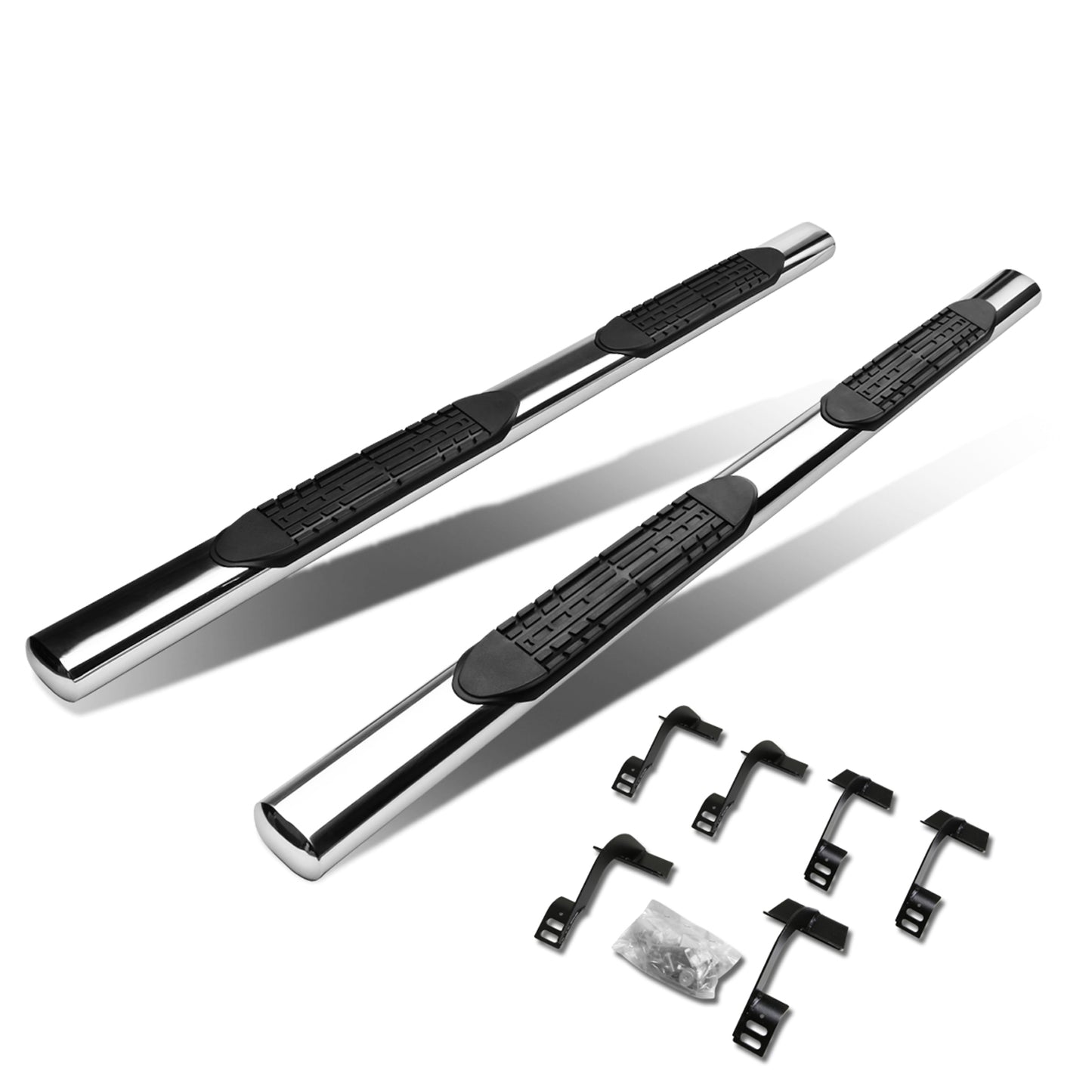 ESTRIBOS 4" - OVAL - STRAIGHT - 15-18 FORD F-150 - CREW CAB - SILVER