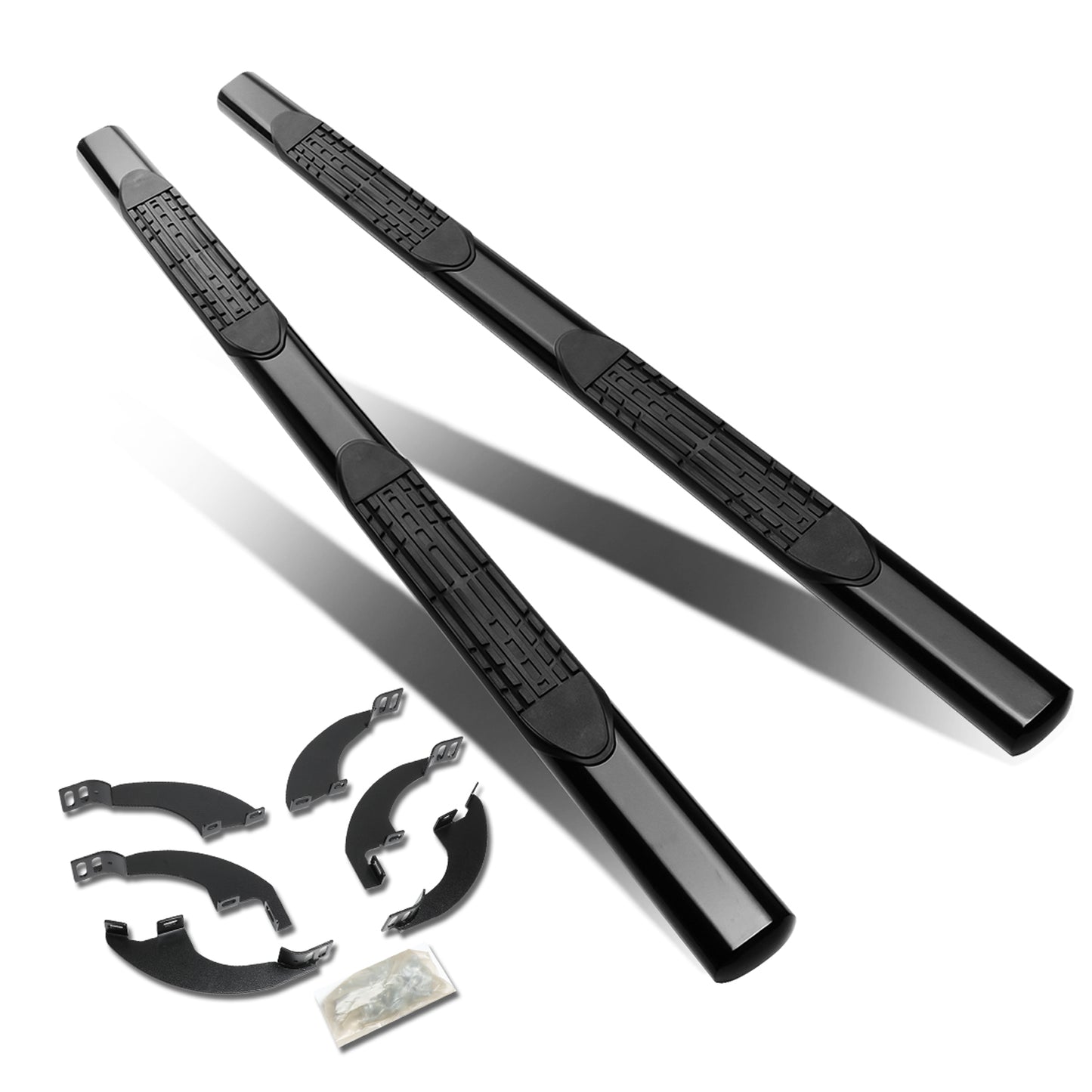 ESTRIBOS 4" - OVAL - STRAIGHT - 17-18 HONDA RIDGELINE / 16-18 HONDA PILOT - BLACK
