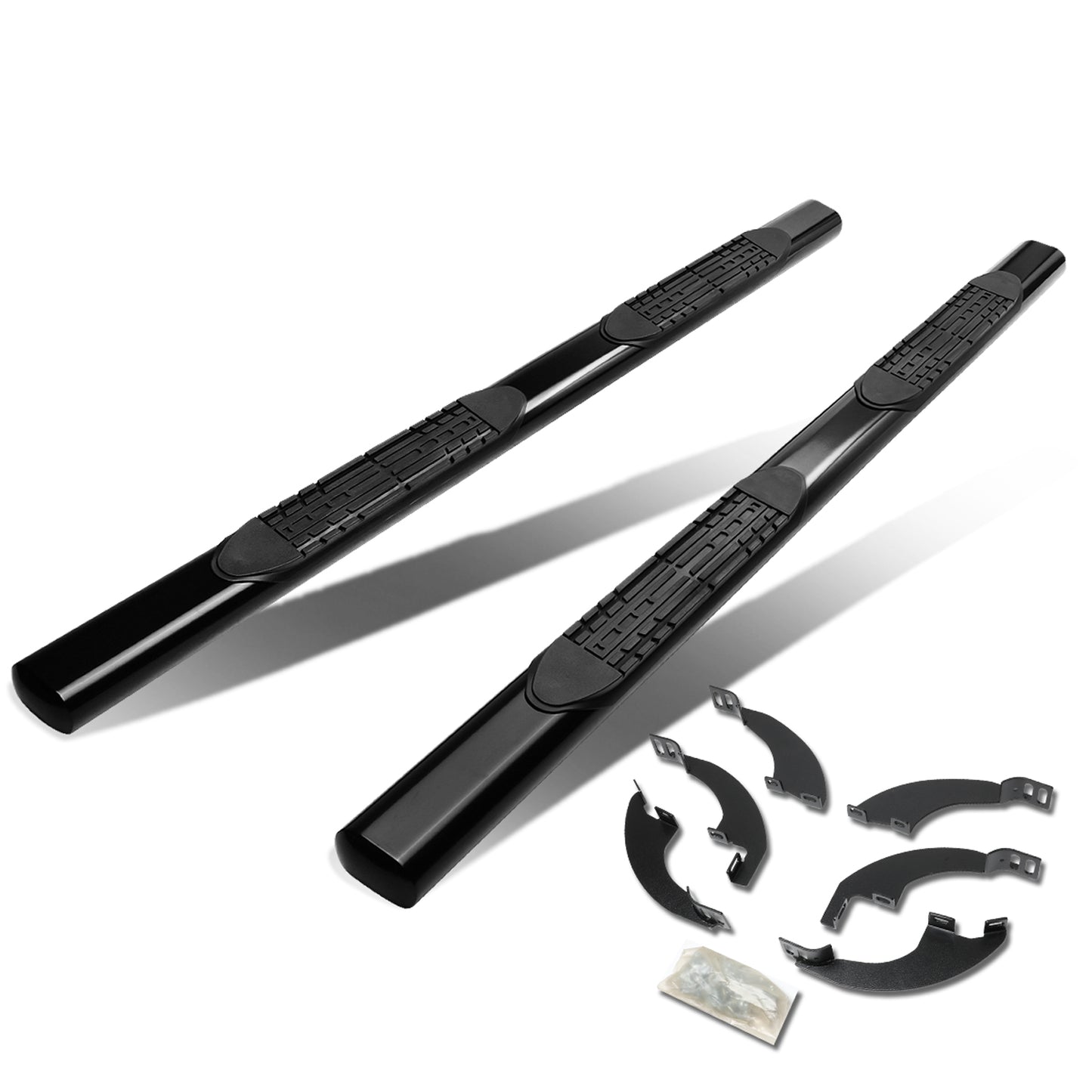 ESTRIBOS 4" - OVAL - STRAIGHT - 17-18 HONDA RIDGELINE / 16-18 HONDA PILOT - BLACK