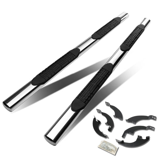 ESTRIBOS 4" - OVAL - STRAIGHT - 17-18 HONDA RIDGELINE / 16-18 HONDA PILOT - SILVER