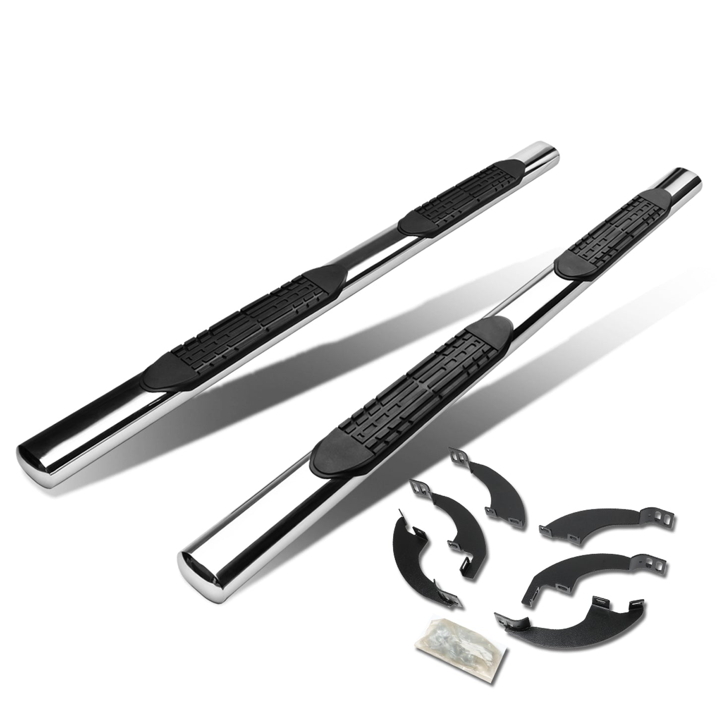 ESTRIBOS 4" - OVAL - STRAIGHT - 17-18 HONDA RIDGELINE / 16-18 HONDA PILOT - SILVER