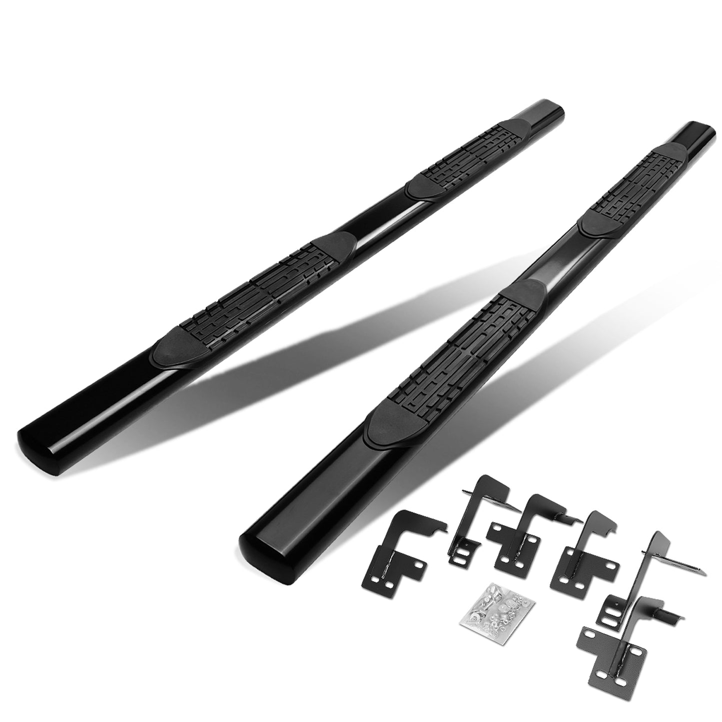 ESTRIBOS 4" - OVAL - STRAIGHT - 19-20 DODGE RAM 1500 - QUAD CAB - BLACK