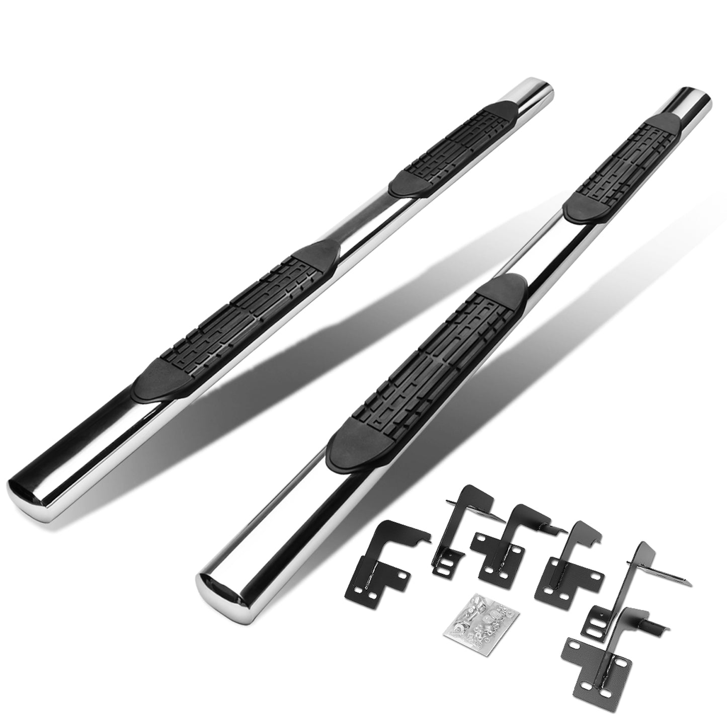 ESTRIBOS 4" - OVAL - STRAIGHT - 19-20 DODGE RAM 1500 - QUAD CAB - SILVER