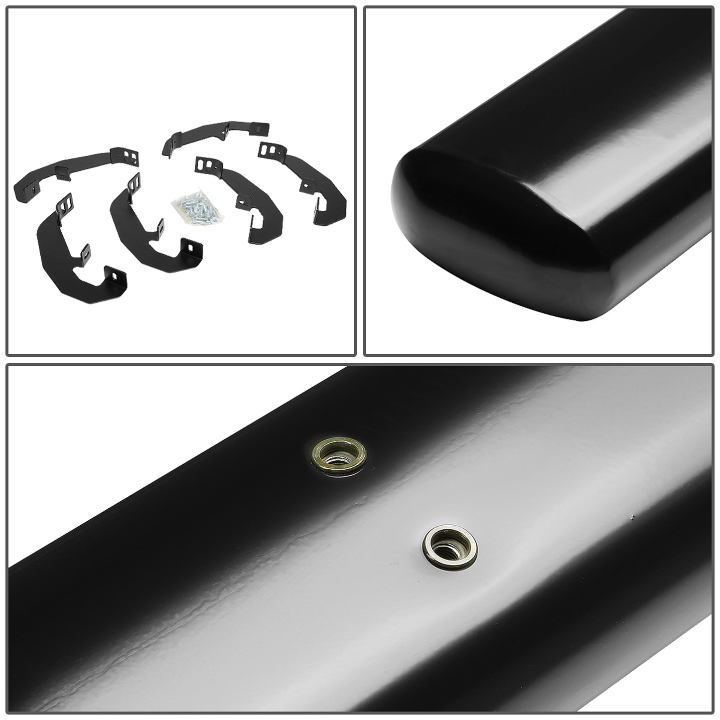 ESTRIBOS 4" - OVAL - STRAIGHT - 19-20 CHEVY SILVERADO - CREW CAB - BLACK