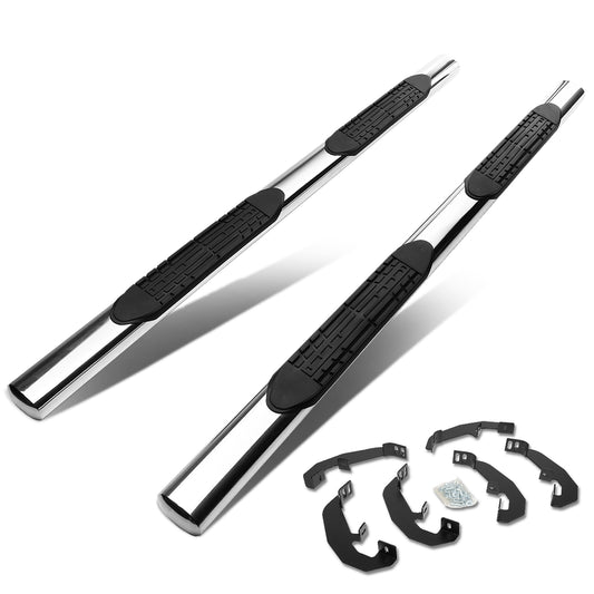 ESTRIBOS 4" - OVAL - STRAIGHT - 19-20 CHEVY SILVERADO - CREW CAB - SILVER