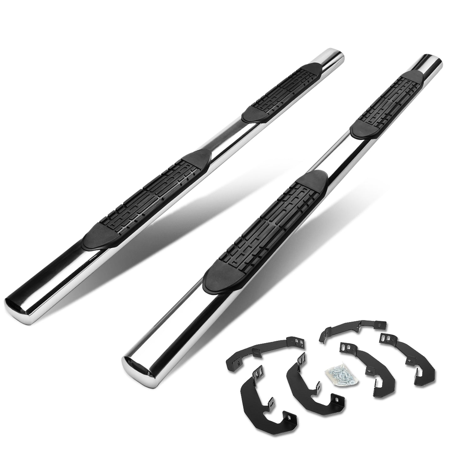 ESTRIBOS 4" - OVAL - STRAIGHT - 19-20 CHEVY SILVERADO - CREW CAB - SILVER