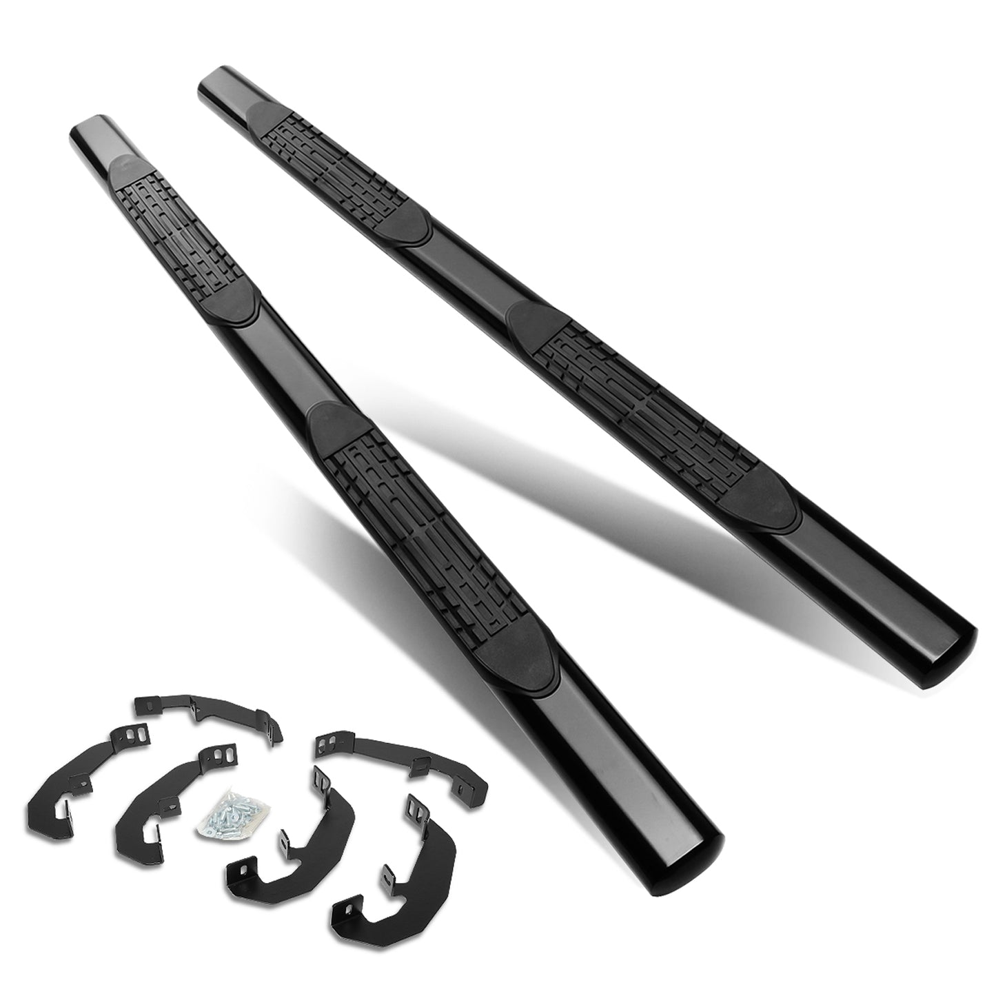 ESTRIBOS 4" - OVAL - STRAIGHT - 19-20 CHEVY SILVERADO - EXTENDED CAB - BLACK