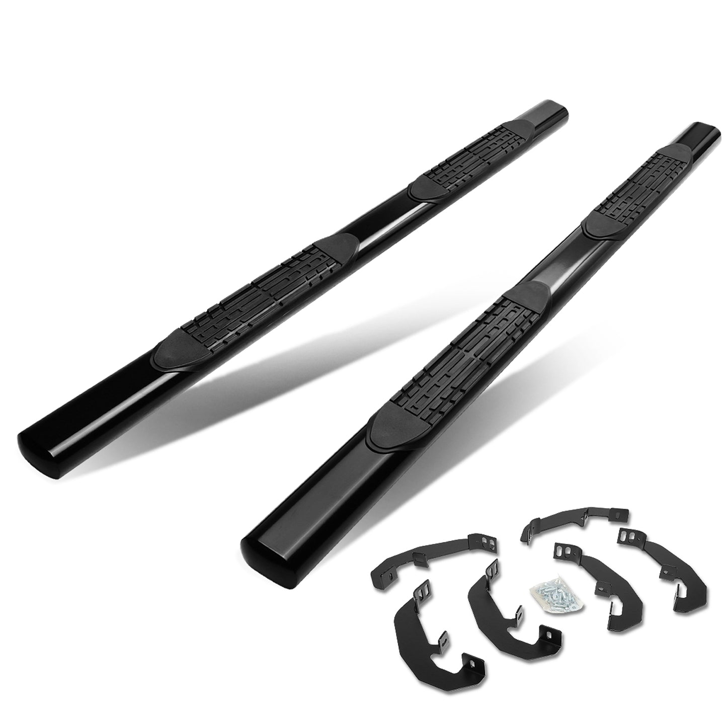 ESTRIBOS 4" - OVAL - STRAIGHT - 19-20 CHEVY SILVERADO - EXTENDED CAB - BLACK