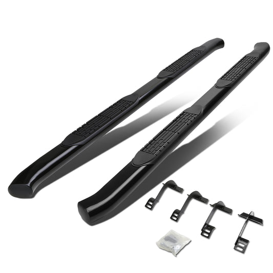 ESTRIBOS 4" - OVAL - 45 DEG - 15-16 FORD F-150 - SUPER CAB - BLACK