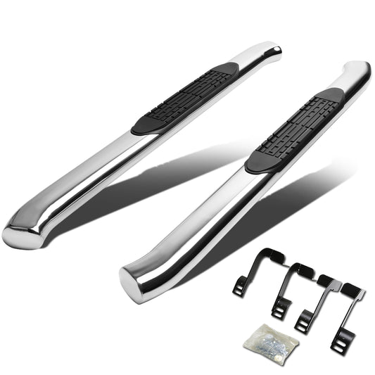 ESTRIBOS 4" - OVAL - 45 DEG - 11-16 RAM 1500, 2500, 3500 / 2010 DODGE RAM 2500, 3500 / 09-10 DODGE RAM 1500 - REGULAR CAB - SILVER