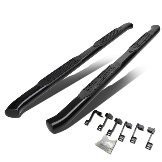 ESTRIBOS 4" - OVAL - 45 DEG - 11-16 RAM 1500, 2500, 3500 / 2010 DODGE RAM 2500, 3500 / 09-10 DODGE RAM 1500 - CREW CAB - BLACK