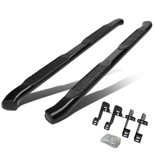 ESTRIBOS 4" - OVAL - 45 DEG - 04-14 FORD F-150 - SUPER CAB - BLACK