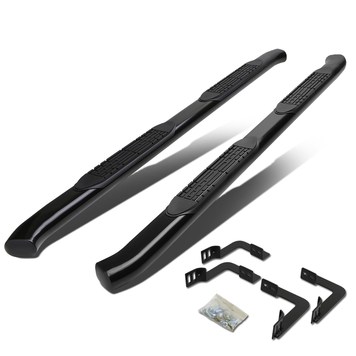 ESTRIBOS 4" - OVAL - 45 DEG - 05-16 NISSAN FRONTIER / 09-12 SUZUKI EQUATOR - CREW CAB - BLACK