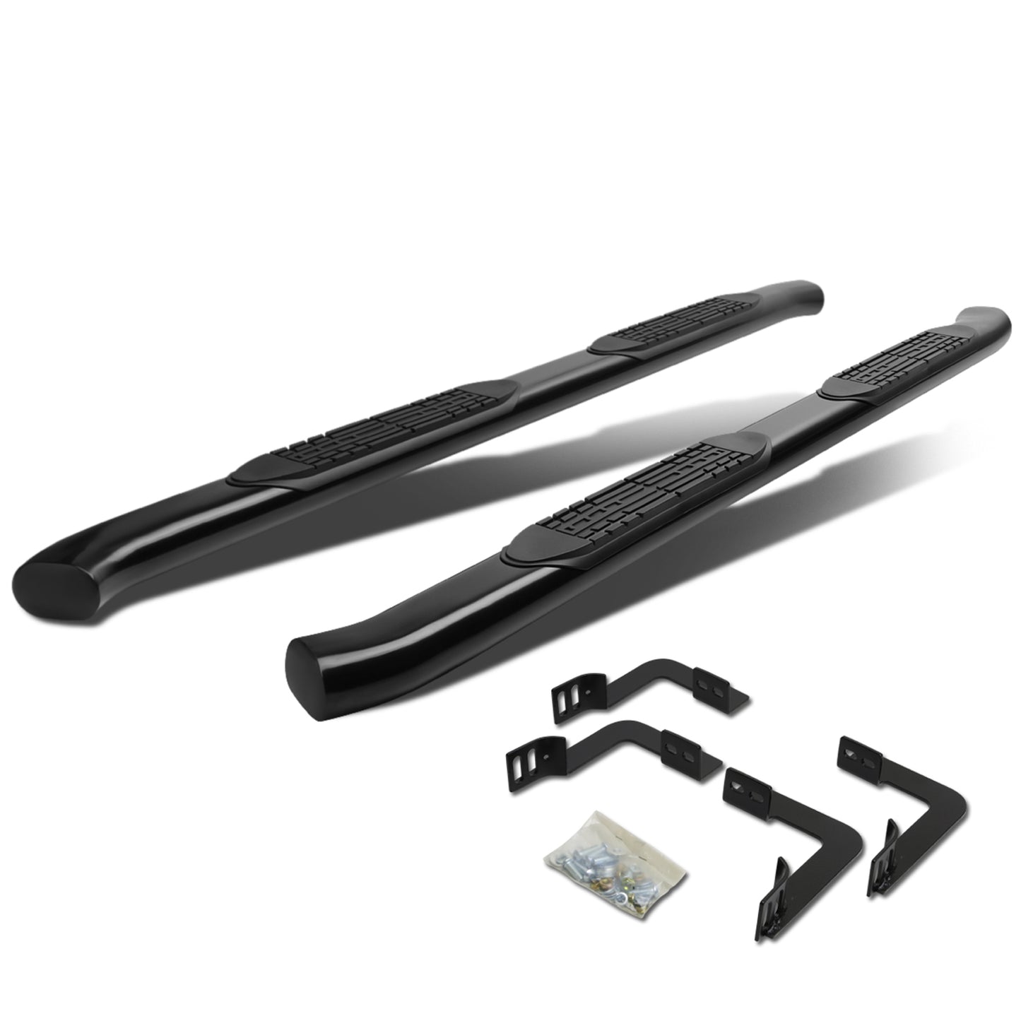 ESTRIBOS 4" - OVAL - 45 DEG - 05-16 NISSAN FRONTIER / 09-12 SUZUKI EQUATOR - CREW CAB - BLACK