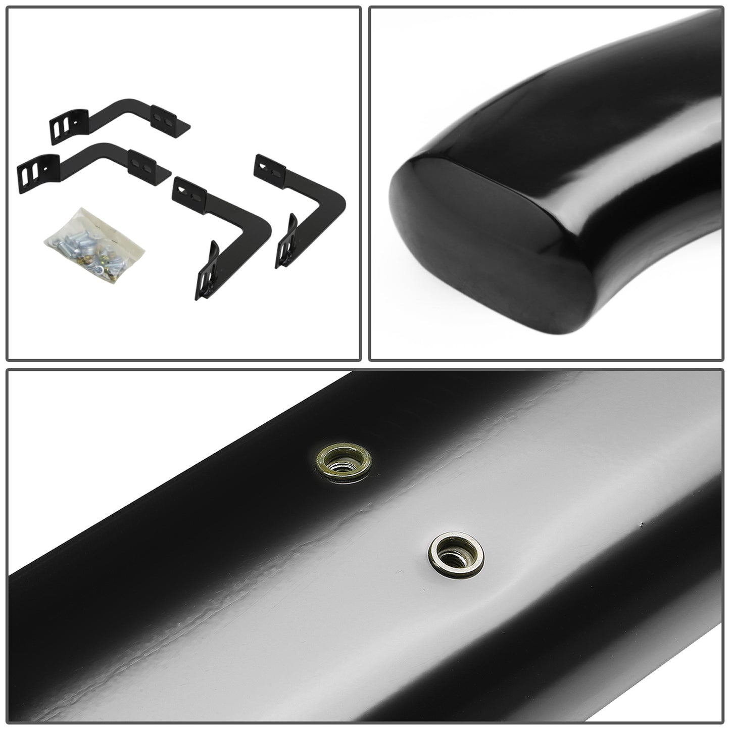 ESTRIBOS 4" - OVAL - 45 DEG - 05-16 NISSAN FRONTIER / 09-12 SUZUKI EQUATOR - CREW CAB - BLACK