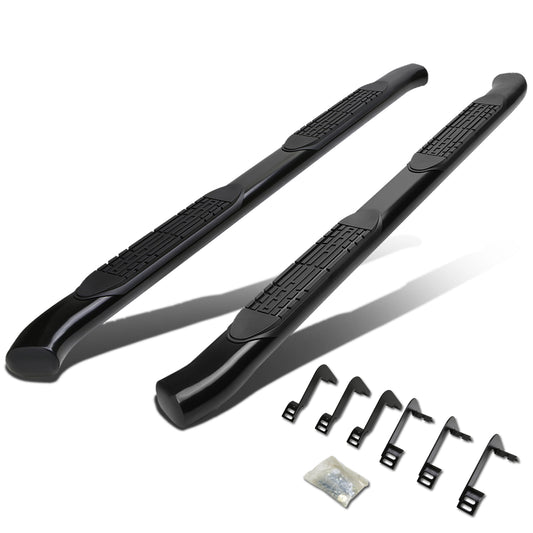 ESTRIBOS 4" - OVAL - 45 DEG - 04-15 NISSAN TITAN - KING CAB - BLACK