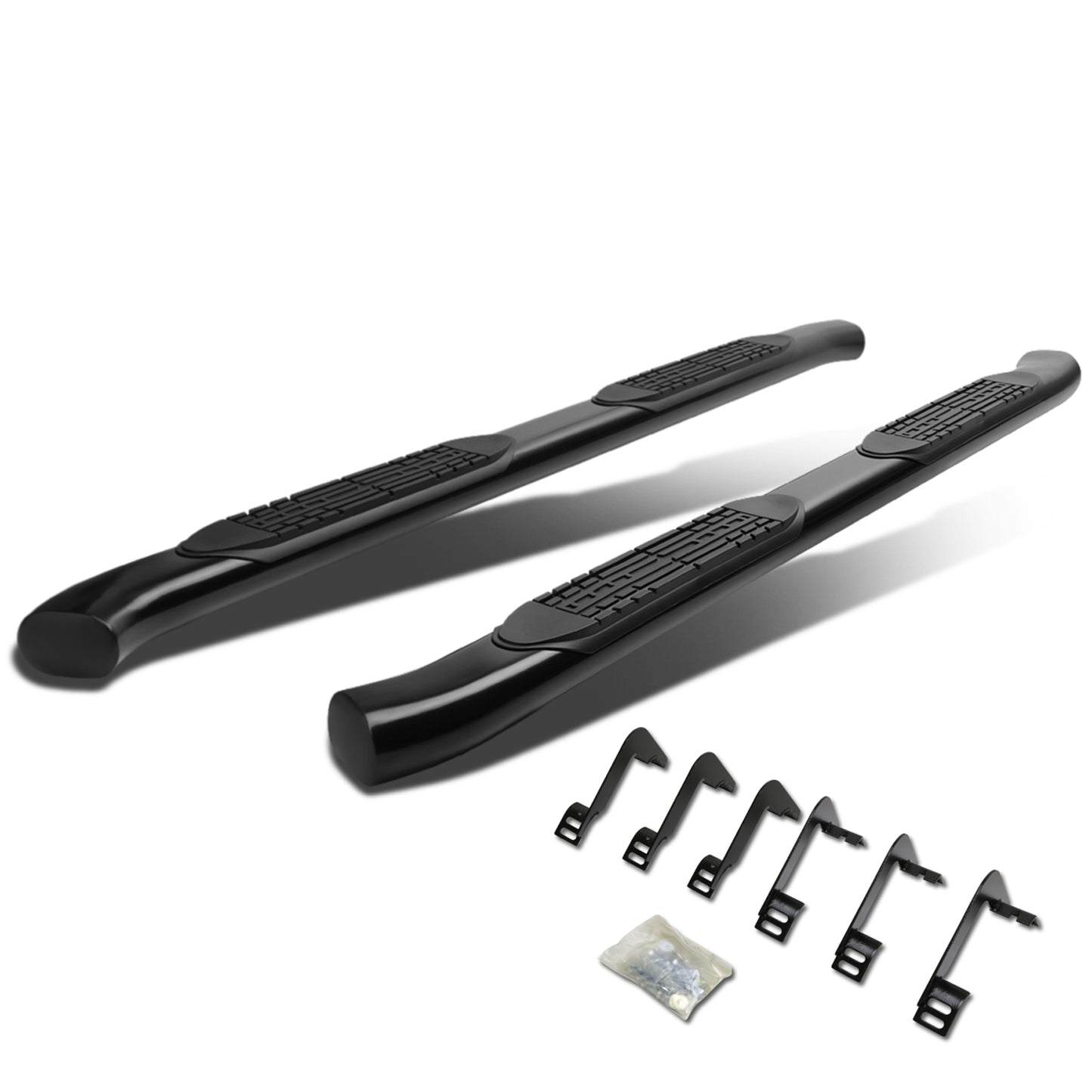 ESTRIBOS 4" - OVAL - 45 DEG - 04-15 NISSAN TITAN - KING CAB - BLACK