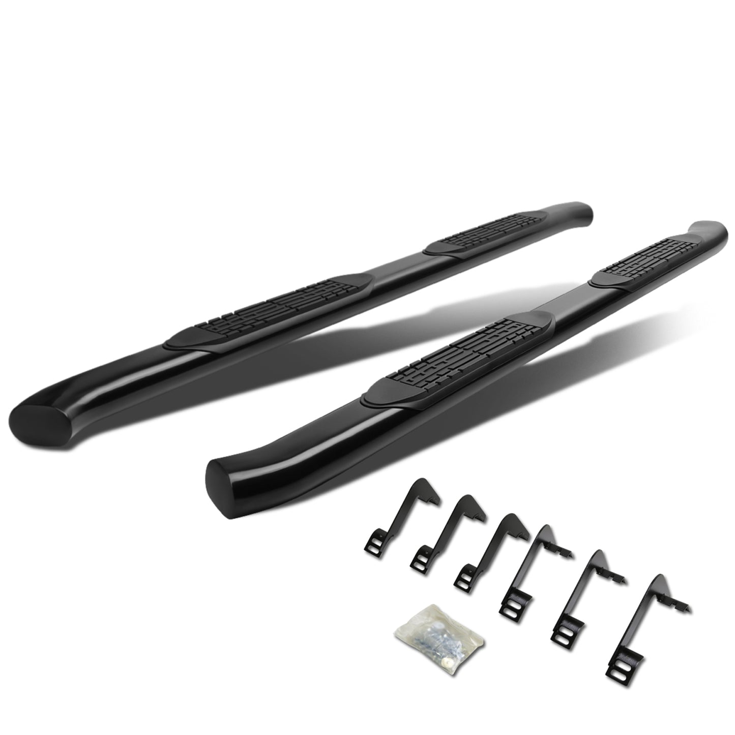 ESTRIBOS 4" - OVAL - 45 DEG - 04-15 NISSAN TITAN - CREW CAB - BLACK