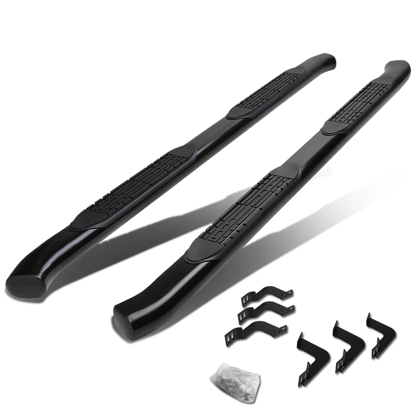 ESTRIBOS 4" - OVAL - 45 DEG - 07-17 TOYOTA TUNDRA - CREW MAX - BLACK