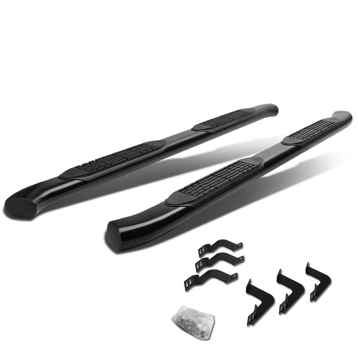 ESTRIBOS 4" - OVAL - 45 DEG - 07-17 TOYOTA TUNDRA - CREW MAX - BLACK