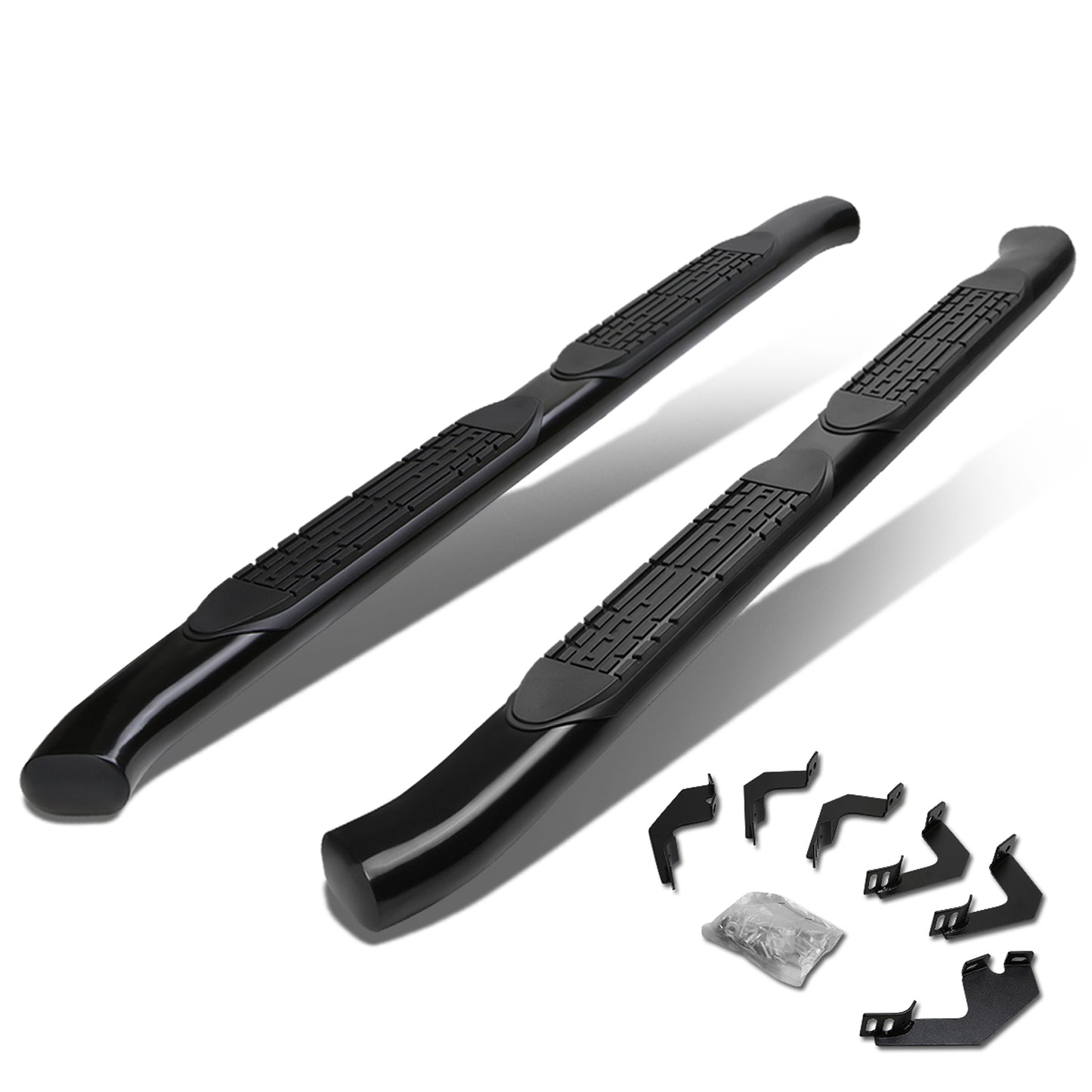 ESTRIBOS 4" - OVAL - 45 DEG - 05-15 TOYOTA TACOMA - ACCESS CAB - BLACK