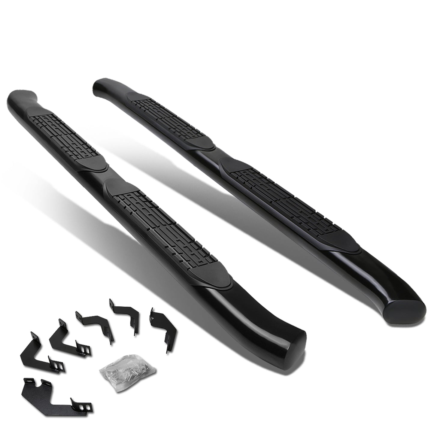 ESTRIBOS 4" - OVAL - 45 DEG - 05-15 TOYOTA TACOMA - ACCESS CAB - BLACK