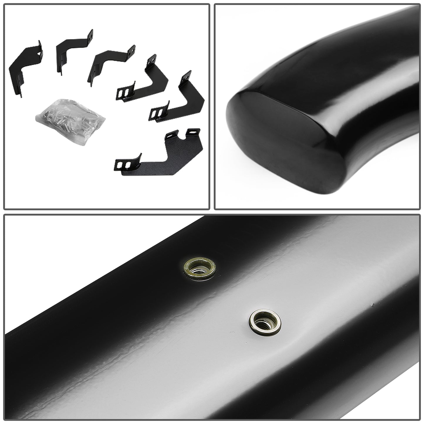 ESTRIBOS 4" - OVAL - 45 DEG - 05-15 TOYOTA TACOMA - ACCESS CAB - BLACK
