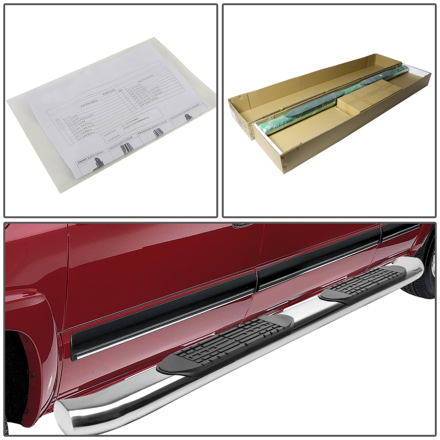 ESTRIBOS 4" - OVAL - 45 DEG - 05-15 TOYOTA TACOMA - ACCESS CAB - SILVER