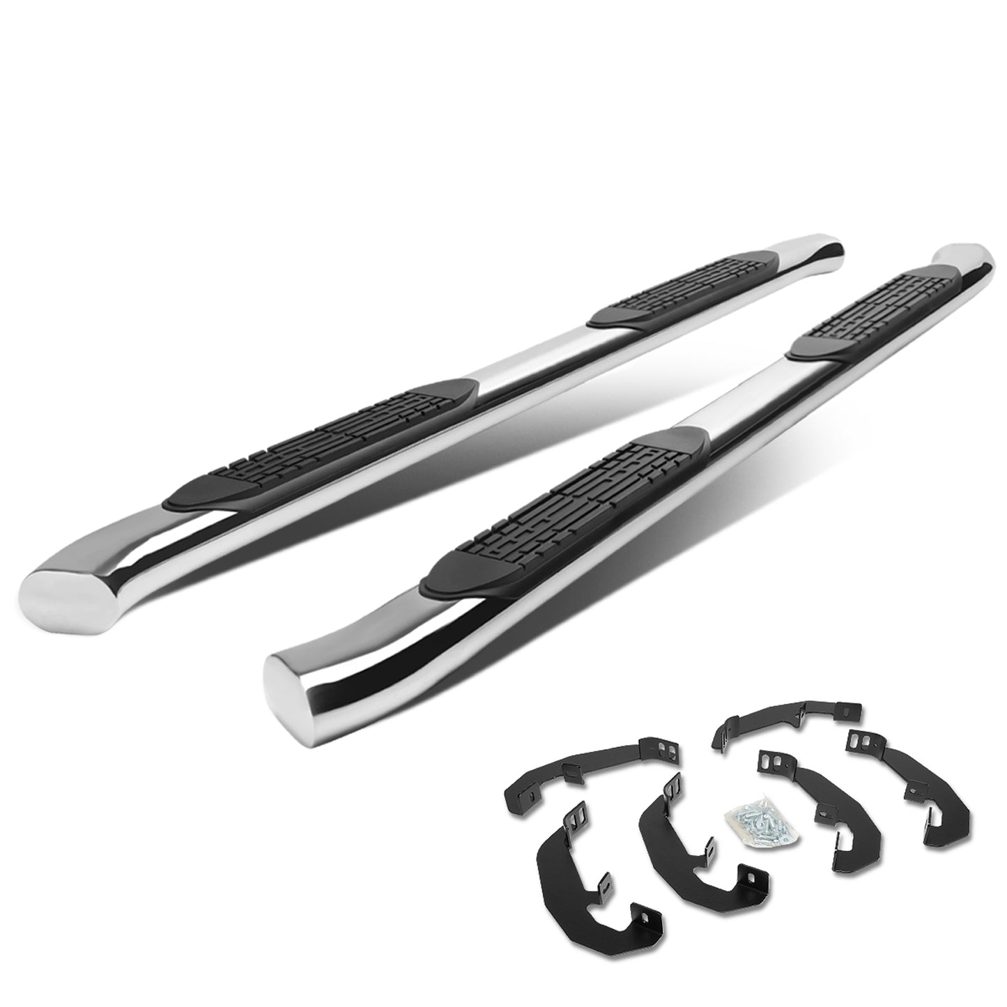 ESTRIBOS 4" - OVAL - 19-20 CHEVY SILVERADO - EXTENDED CAB - SILVER