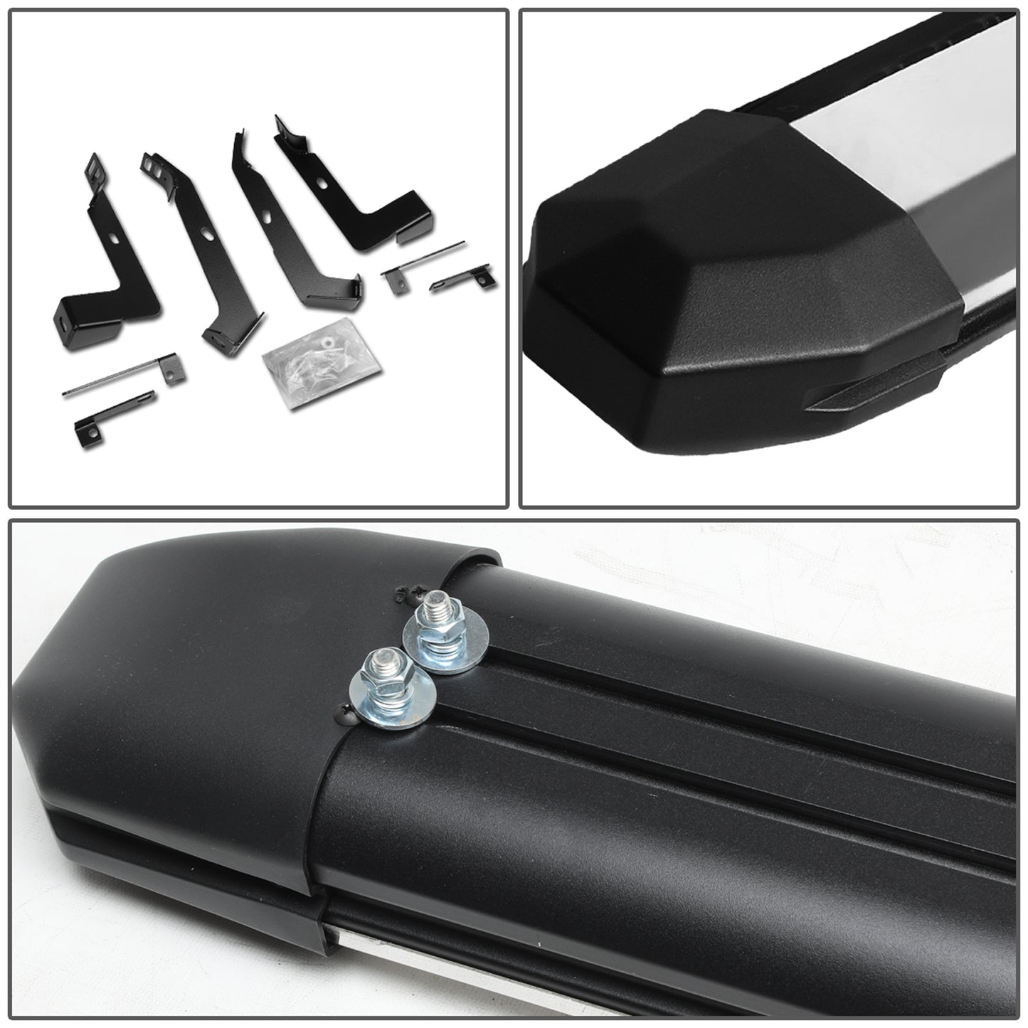 ESTRIBOS 5" - EXTRUDED STEP BOARD - STRAIGHT - 02-08 DODGE RAM 1500 / 03-09 DODGE RAM 2500, 3500 - STANDARD CAB - METALLIC / BLACK