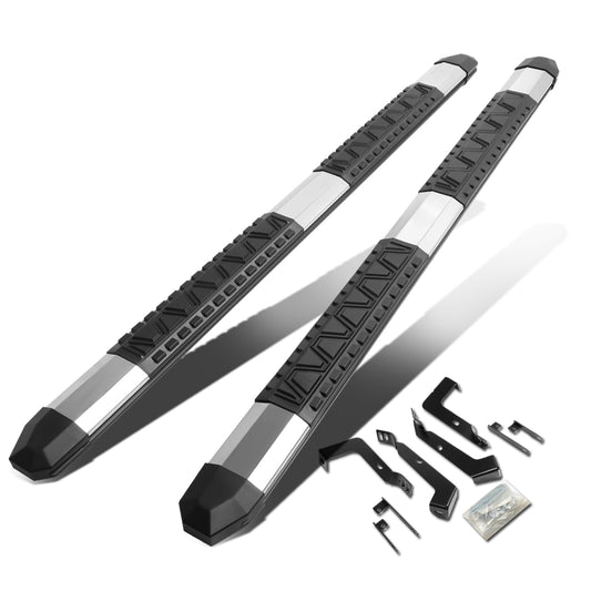 ESTRIBOS 5" - EXTRUDED STEP BOARD - STRAIGHT - 02-08 DODGE RAM 1500 / 03-09 DODGE RAM 2500, 3500 - CREW CAB - METALLIC / BLACK