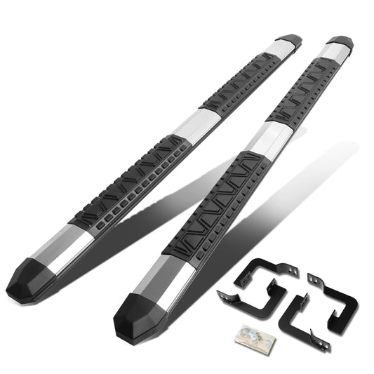 ESTRIBOS 5" - EXTRUDED STEP BOARD - STRAIGHT - 05-18 NISSAN FRONTIER - EXTENDED CAB - METALLIC / BLACK