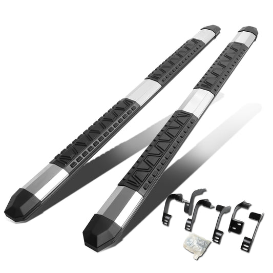 ESTRIBOS 5" - EXTRUDED STEP BOARD - STRAIGHT - 09-18 DODGE RAM 1500 / 10-18 DODGE RAM 2500, 3500 - EXTENDED CAB - METALLIC / BLACK