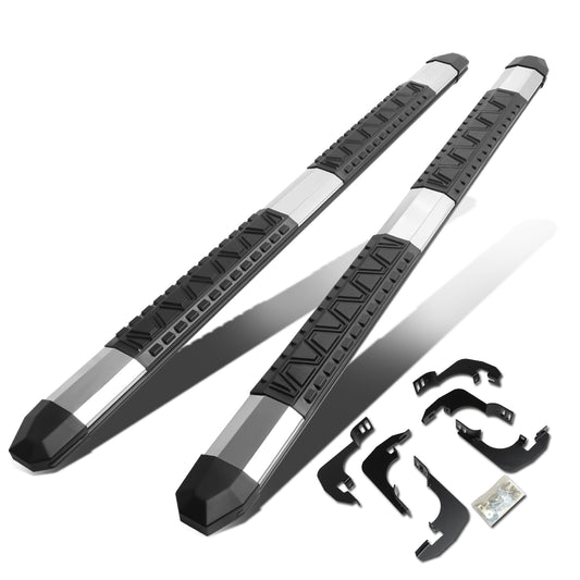 ESTRIBOS 5" - EXTRUDED STEP BOARD - STRAIGHT - 15-24 CHEVY COLORADO / 15-24 GMC CANYON - EXTENDED CAB - METALLIC / BLACK