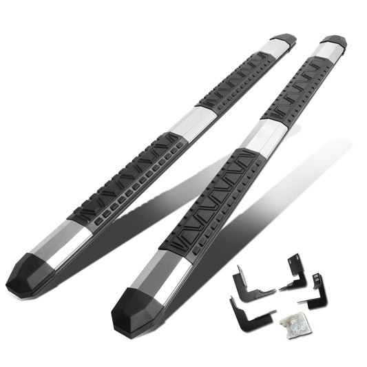 ESTRIBOS 5" - EXTRUDED STEP BOARD - STRAIGHT - 99-16 FORD F-250, F-350, F-450, F-550 - SUPER DUTY - EXTENDED CAB - METALLIC / BLACK