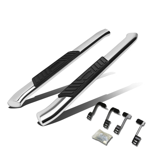 ESTRIBOS 5" - OVAL - 45 DEG - 11-16 RAM 1500, 2500, 3500 / 2010 DODGE RAM 2500, 3500 / 09-10 DODGE RAM 1500 - REGULAR CAB - SILVER