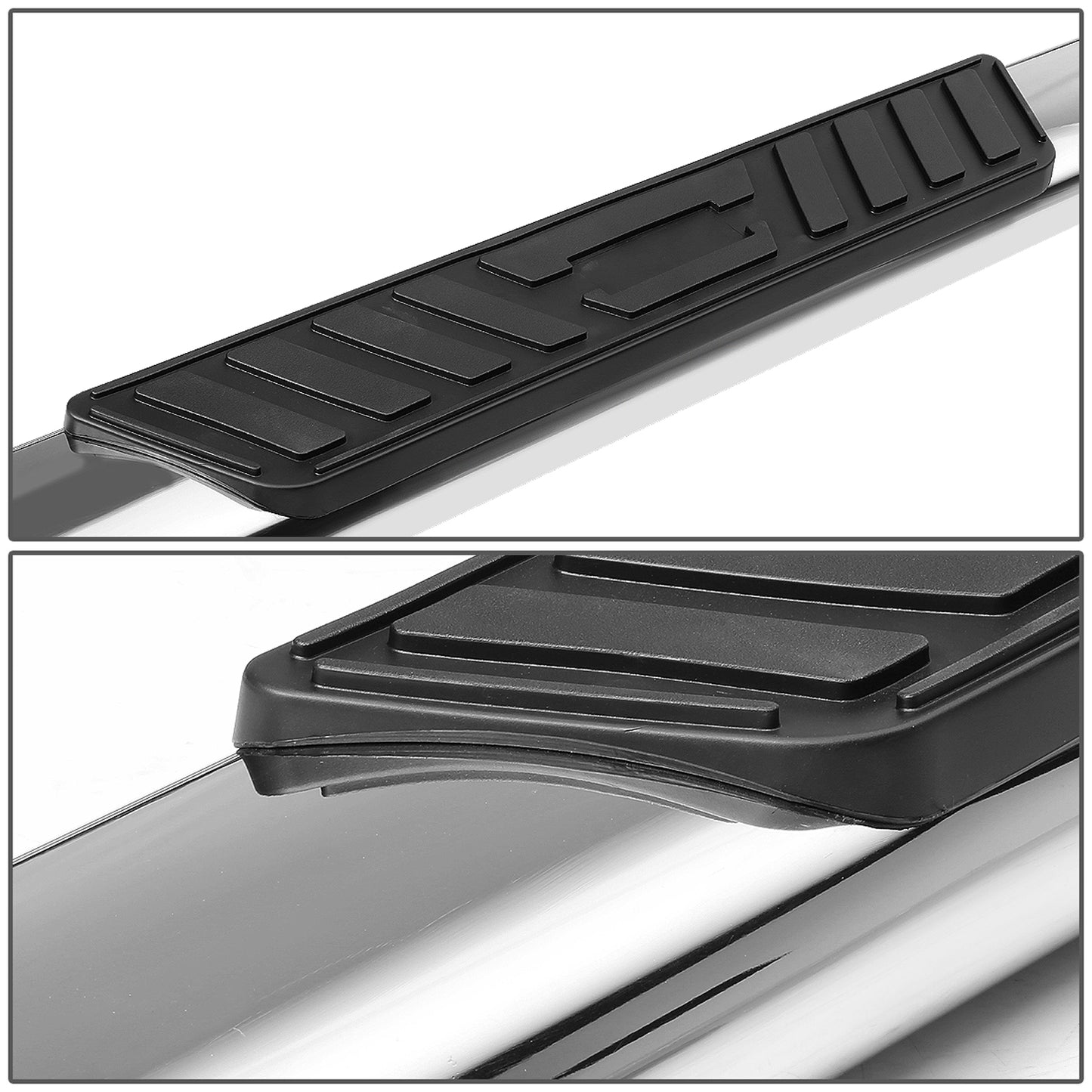 ESTRIBOS 5" - OVAL - 45 DEG - 11-16 RAM 1500, 2500, 3500 / 2010 DODGE RAM 2500, 3500 / 09-10 DODGE RAM 1500 - REGULAR CAB - SILVER